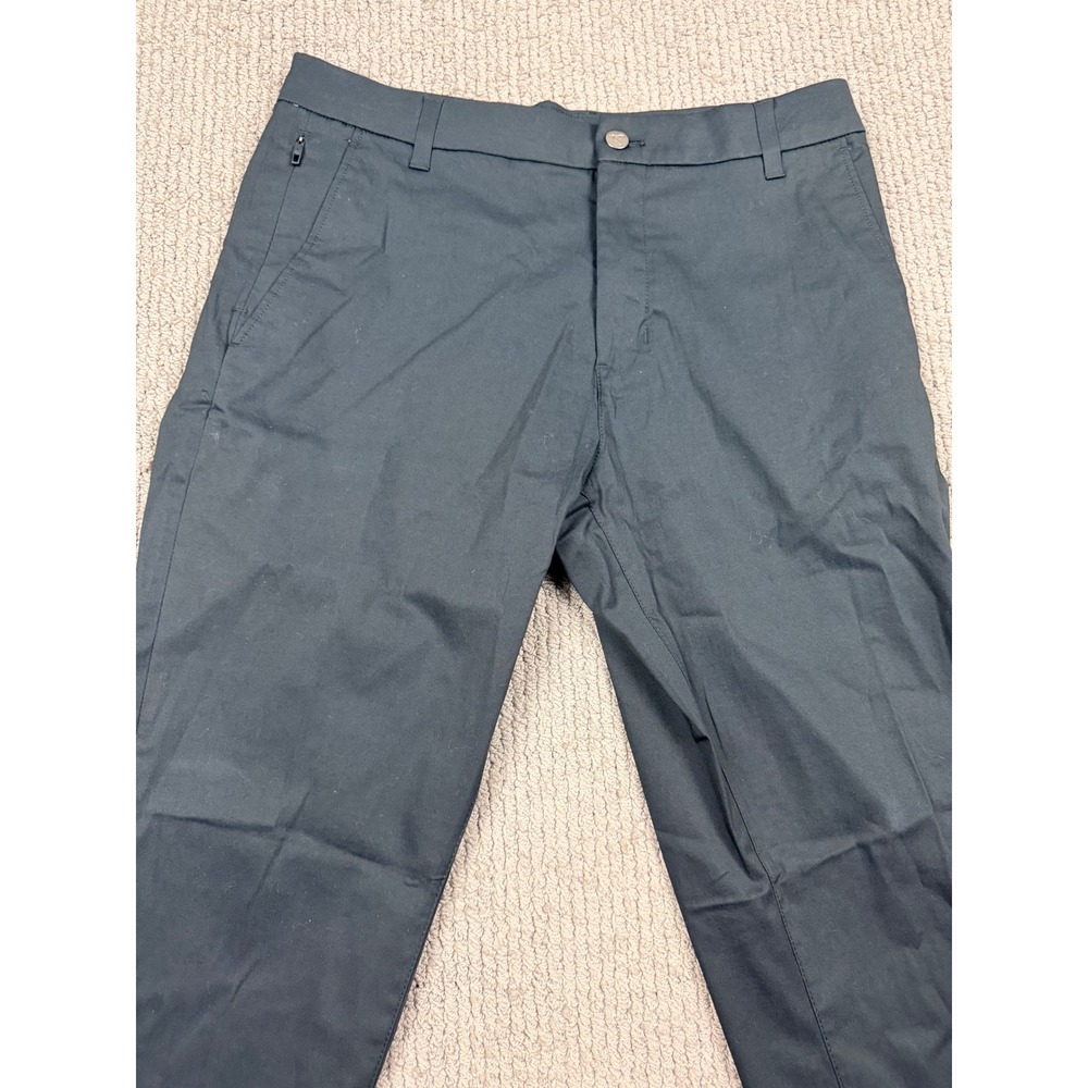 Birddogs Mens Black Stretch Cotton Blend Pants 32x30 Chino Trousers Zip Pocket
